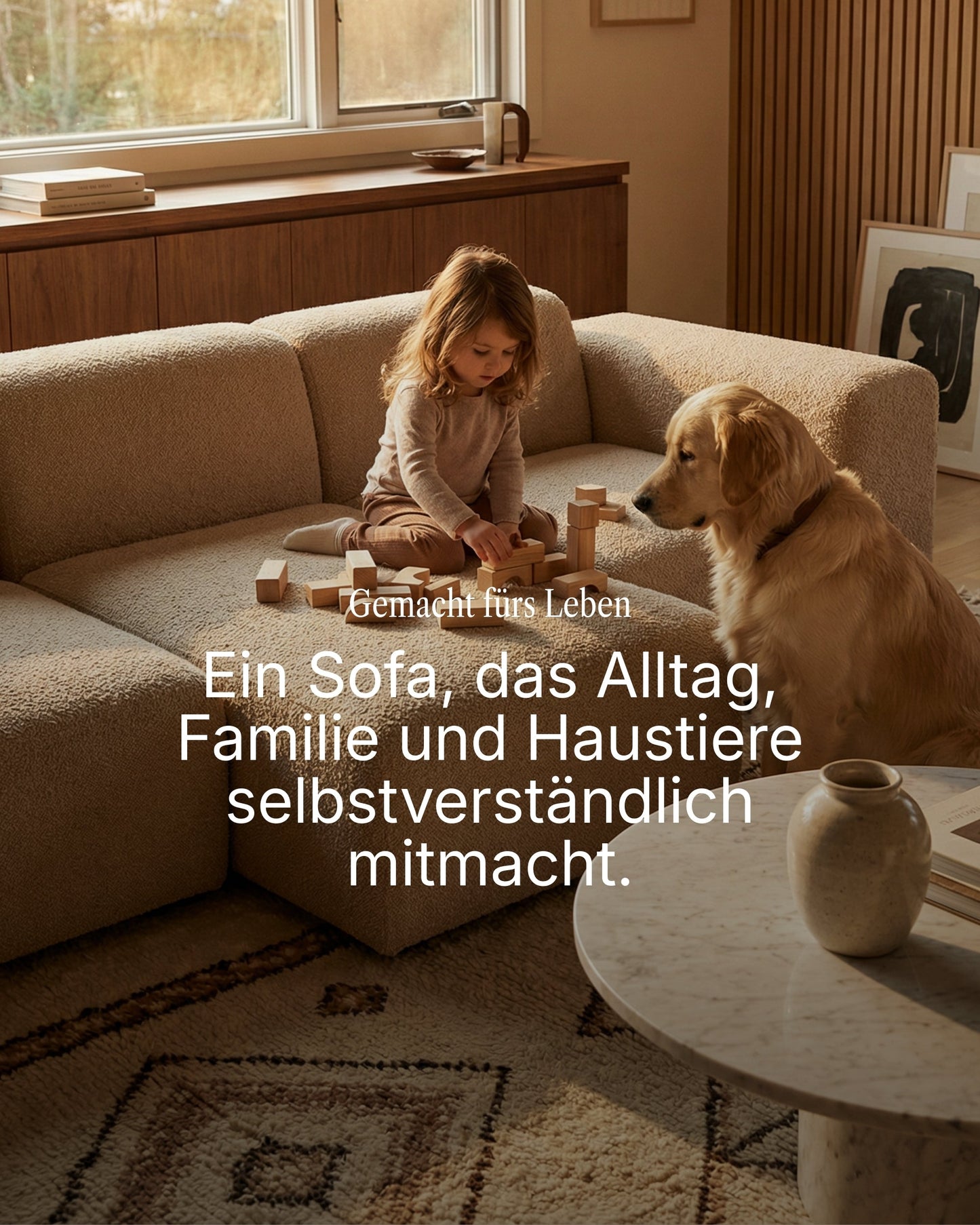 Modulares Sofa Nina U-Form / Wohnlandschaft mit Schlaffunktion