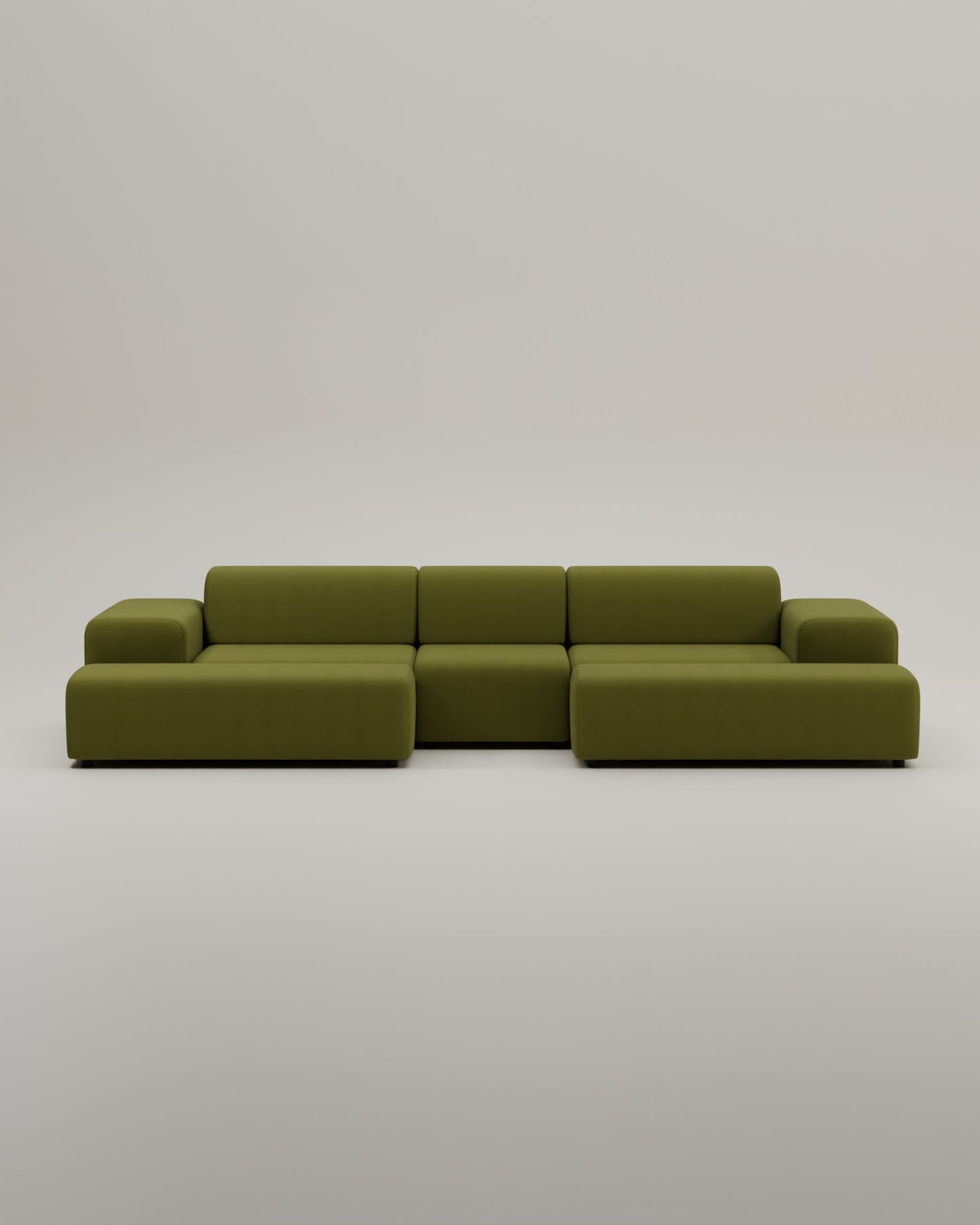 Modulares Sofa Nina U-Form / Wohnlandschaft mit Schlaffunktion