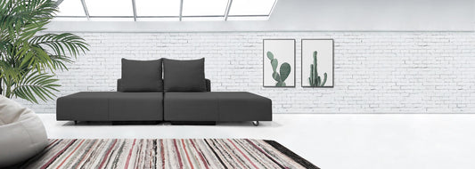 Modulares Sofa BonBon S mit Schlaffunktion - Stoff Mollia - Corina Ruch