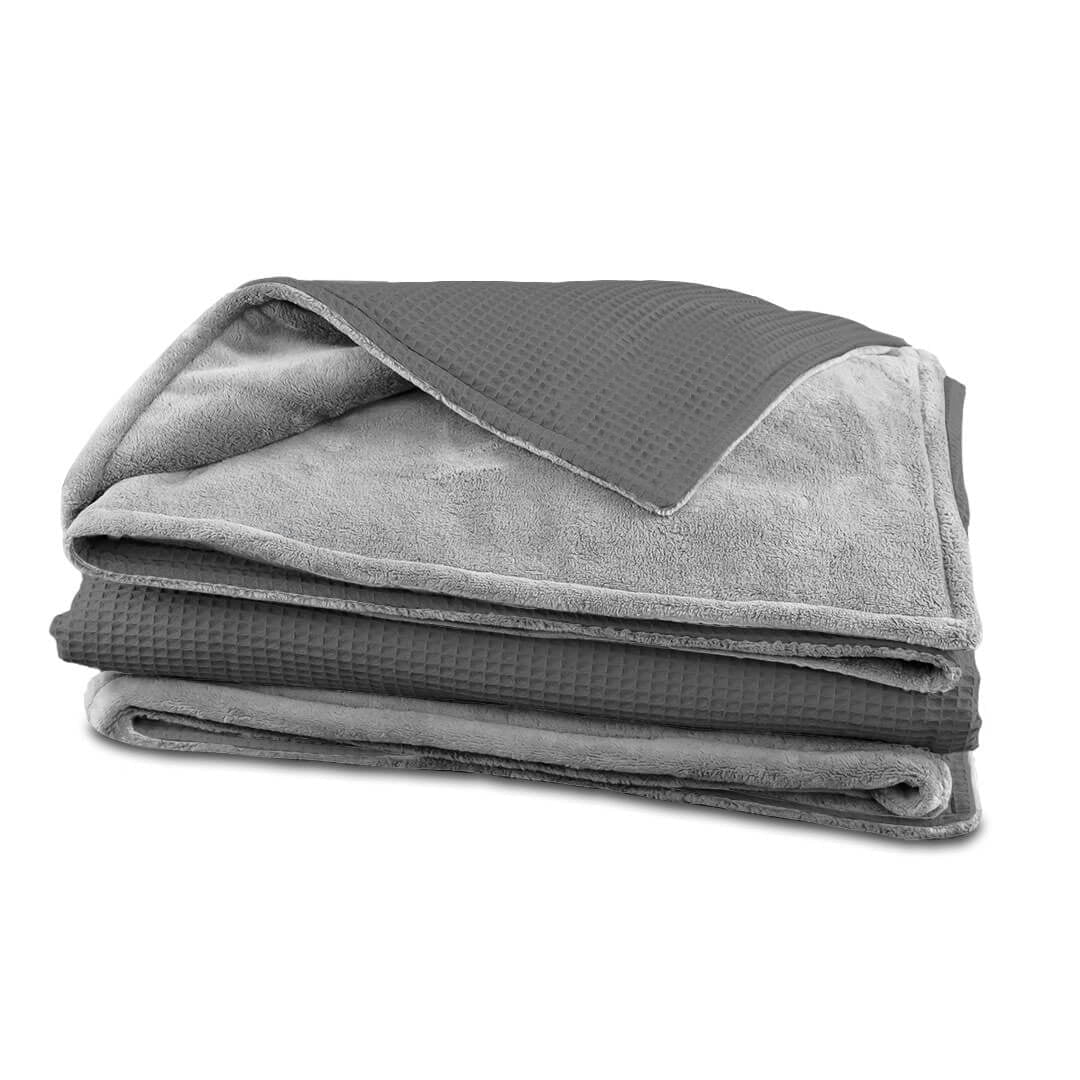 Kuscheldecke Zoe Grau-Gletschergrau 145 x 210 cm